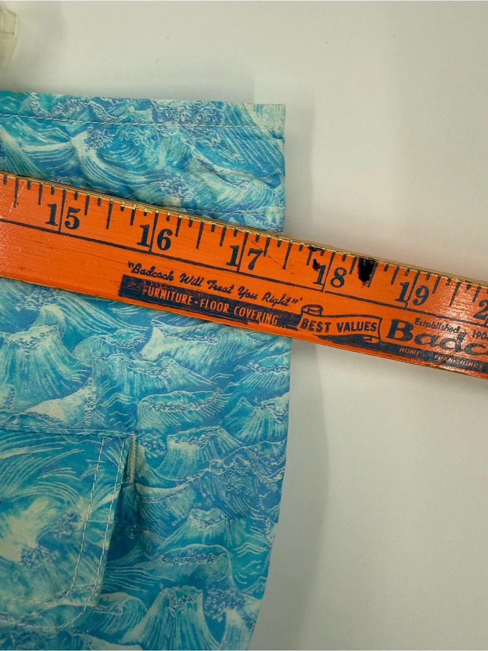 Onia Calder Men Swim Trunks Size 32 Blue Wave‎ Ocean Flat Front Hybrid Shorts